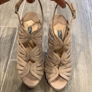 Prada Suede Cage Sandals